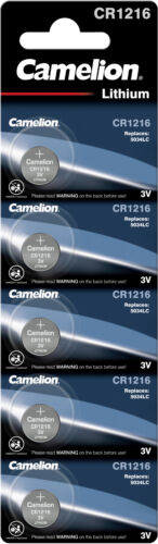 100x Camelion Lithium Coin Cell Cr1216 5034lc 1216 3v (20x 5er Blister Pack)