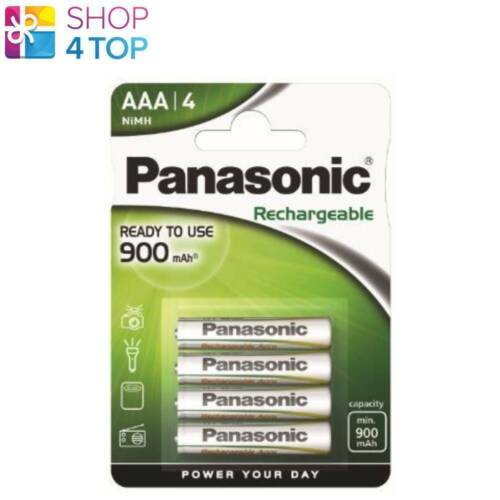 4 Panasonic Aaa Rechargeable Ready To Use Batteries 900mah Nimh 1.2v 4bl New