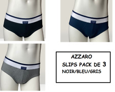 -50% Azzaro Underwears Pack X3 Slips 🔵⚫⚪ Coton No Ck Athena Dim Diesel Hilfiger