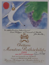 Affiche - Lithographie D'étiquette Mouton Rothschild 1982 De John Huston