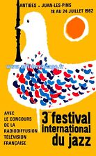 Affiche Poster Jazz Juan Les Pins 1962