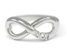 Alpha Omicron Pi Sorority Sterling Silver Infinity Ring | Sorority Jewelry
