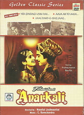 Anarkali - ( Bina Rai, Kuldip Kaur, Oradeep Neuf Bollywood Dvd