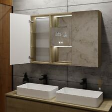 Artforma Armoire De Toilette Miroir Avec Et Éclairage Led 100x70 3 Portes