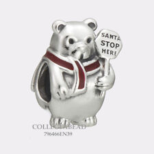 Authentic Pandora Silver Christmas Enamel Polar Bear Bead 796466en39