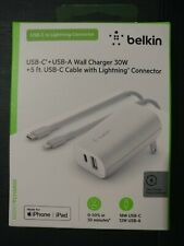 Belkin Boost Charge 30w Usb-c + Usb-a Wall Charger+usb-ctolightning Cable Iphone