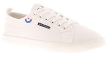 Ben Sherman Hommes Tennis Toile Chaussures Southside Blanc Uk Taille