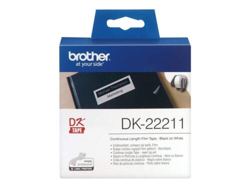 Brother Dk-22211 Directlabel Etikettes White Film 29mm X 15,24m For Brother
