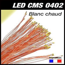 C144bc# Led Cms Pré-câblé 0402 Blanc Chaud Fil émaillé 5 à 20pcs - Prewired Led