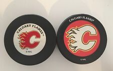 Calgary Flames Vintage Puck Lot 