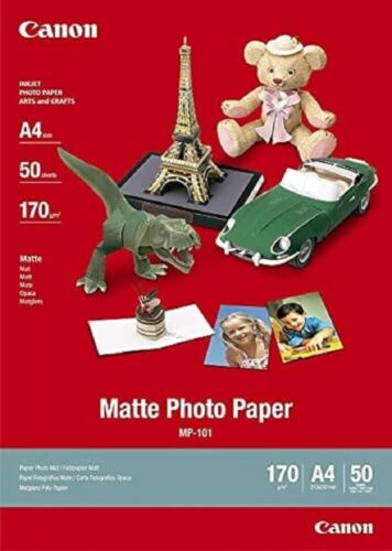 Canon Mp101 Matte Photo Paper (a4, 170gsm, 50 Sheets), Black (us Import)