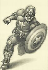 Captain America - Original Drawing - Joan Vizcarra Signed - Original Artwork - P