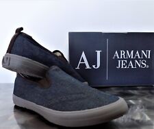 Chaussures à Enfiler Baskets Logo Armani Jeans Homme R6582 L6 Denim Bleu 15
