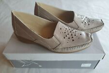 Chaussures En Cuir Taupe Neuves Marque Geo Reino Modèle Maka Taille 40 (pa)