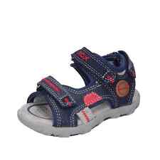 Chaussures Enfant Geox 20 Ue Sandales Bleu Cuir Rouge En Daim Bd99-20