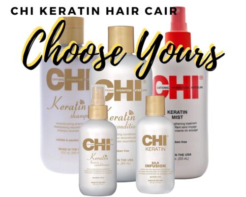 Chi Keratin Shampoo And Conditioner Damaged Hair Repair Moisturiser Argan Oil 