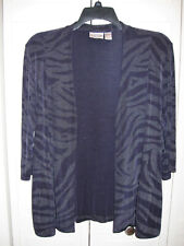Chicos Purple With Shimmer Slinky Knit Open Cardi Size 2 (size Large)