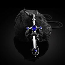 Collier Excalibur Croix Dragon Porte Bonheur Talisman Amulette Pour Protection