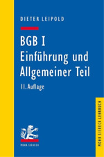 Dieter Leipold Bgb I: Einführung Und Allgemeiner Teil (poche)