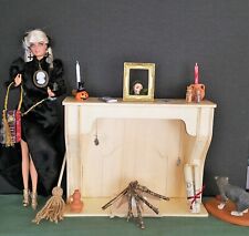 Diorama Barbie Cheminee Bois à Led Decor Halloween Etc Au Choix No Doll