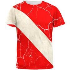 Diver Down Distressed Weathered Flag All Over Mens T Shirt