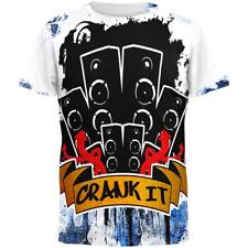 Dj Crank It To Eleven 11 Super Bass Speakers All Over Mens T Shirt