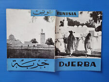 Djerba Tunisie Vintage 50s Brochure Guide Brochure Voyage Carte Info