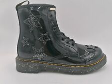 Dr.martens - Chaussures Vernis Noir Avec Application De Étoiles 1460j