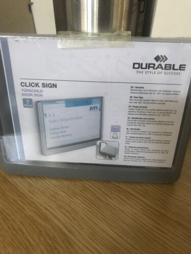 Durable Click Information Sign 149 X 105.5 Mm Graphite Door And Wa (us Import)