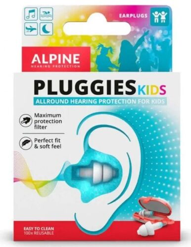 Earplugs For Kids Pluggieskids Alpine Hearing Protection Children Reusable New