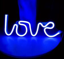 Eclairage Love Led Bleu : Saint Valentin Art Déco