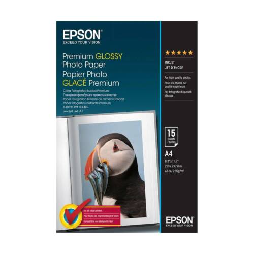 Epson Premium (a4) 255g/m2 Glossy Photo Paper (white) Box With 300 Sheets 