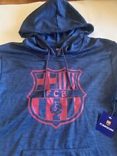 Fc Barcelona Men’s Sweatshirt Football Club Navy Soccer Large New Fcb L Hoodie