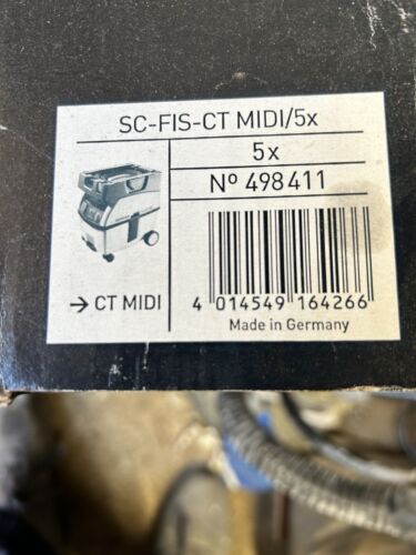 Festool 5x Selfclean Fleece Filter Bag Sc Fis-ct Midi / 5 498411 For Ctl Midi