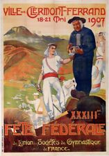 Fête Clermont Ferrand 1907 Rokp - Poster Hq 40x60cm D'une Affiche Vintage