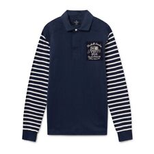 Hackett London Nautique Rugby Polo Manches Longues - Marine - Hm570724-5dj - S-l
