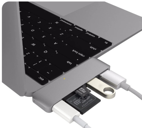 hyper drive solo 7-in-1 usb-c hub (space ) for macbook, pc and grey