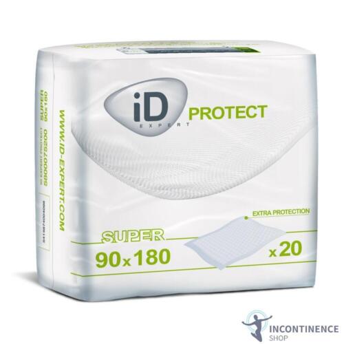 Id Expert Protect Super Disposable Incontinence Bed Pads 90 X 180cm - 4 Pk Of 20
