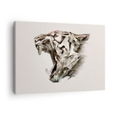 Impression Sur Toile 70x50cm Tableaux Image Photo Tigre Animal Art Decoration