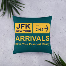 Jfk Airport New York Pillow Aviation Inspired Gift Souvenir