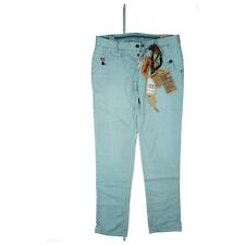 Khujo Femmes Jeans 7/8 Pantalon Tissu Chino Été Régulier W31 L32 Clair Bleu Neu