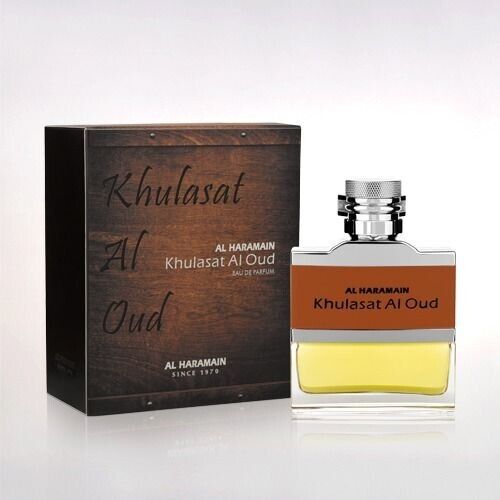 Khulasat Al Oud Perfume Spray 100ml Al Haramain - Leather, Oudh, Amber, Sweet