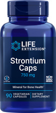 Life Extension Strontium Capuchons 750mg 90 Végétarien Capsules Fort Os Santé