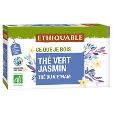 Lot De 3 - Ethiquable - Thé Vert Jasmin Vietnam Bio - Boite De 20 Sachets