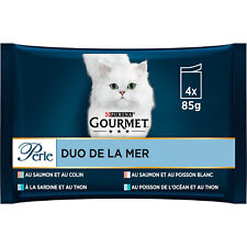 Lot De 3 - Purina Gourmet - Perle Duo De La Mer Pâtée Pour Chat - Paquet De 4 Sa