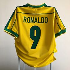 Maillot Brésil 1998 2000 Ronaldo #9 Brasil Brazil Jersey Nwt Xl