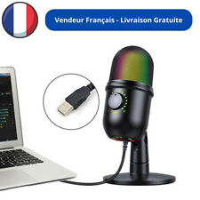 Microphone Usb Réduction De Bruit Rgb - Micro Avec Réglages Et Led