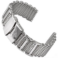 Milanaise Bracelet De Montre Shark Mesh Bracelet Montre Poli Inox 316l 4x H-link