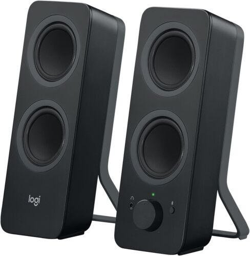 mytrendyphone logitech z207 2.0 etooth speakers - black, blu