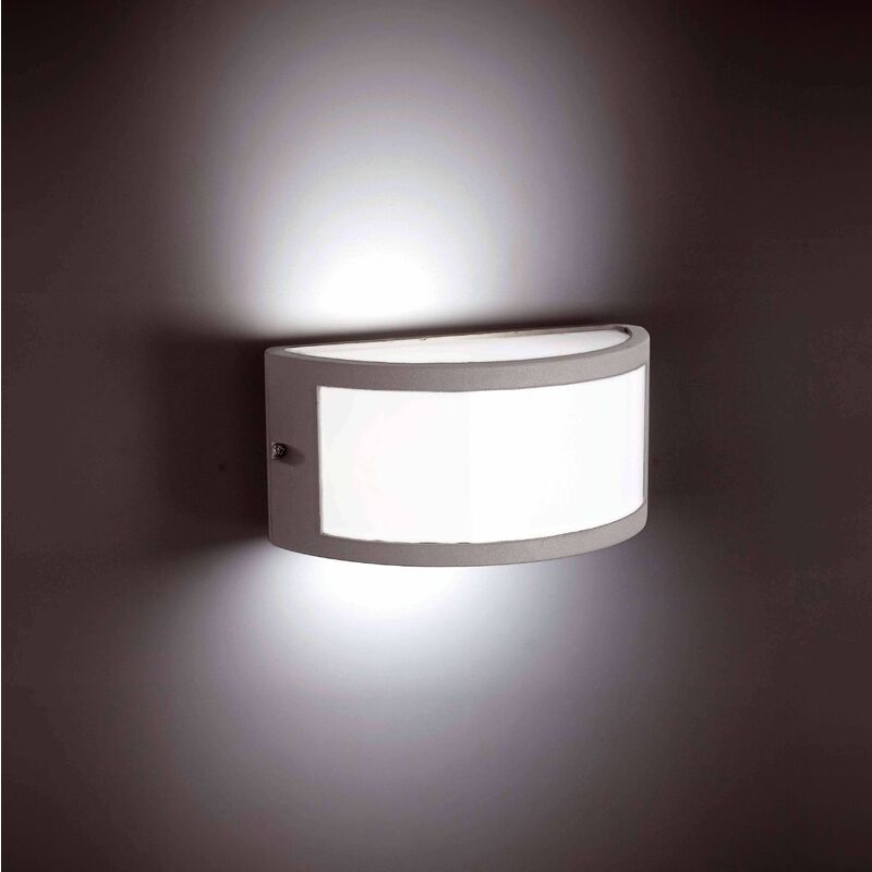 netlighting negus 1 light outdoor wall light ip54 e27 grey